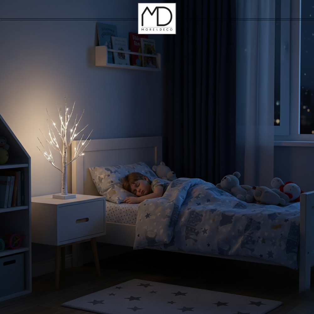 Drzewko świąteczne brzoza LED dekoracja Boże Narodzenie 60 cm 26 LED zimna