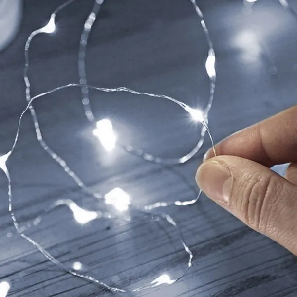 Kurtyna świetlna 300 LED biały zimny + flash bez haczyków