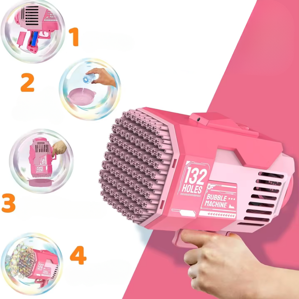 bazooka do baniek różowa