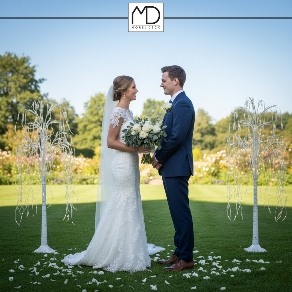 Drzewko świąteczne 140 LED - świecąca wierzba 120 cm ciepła biała