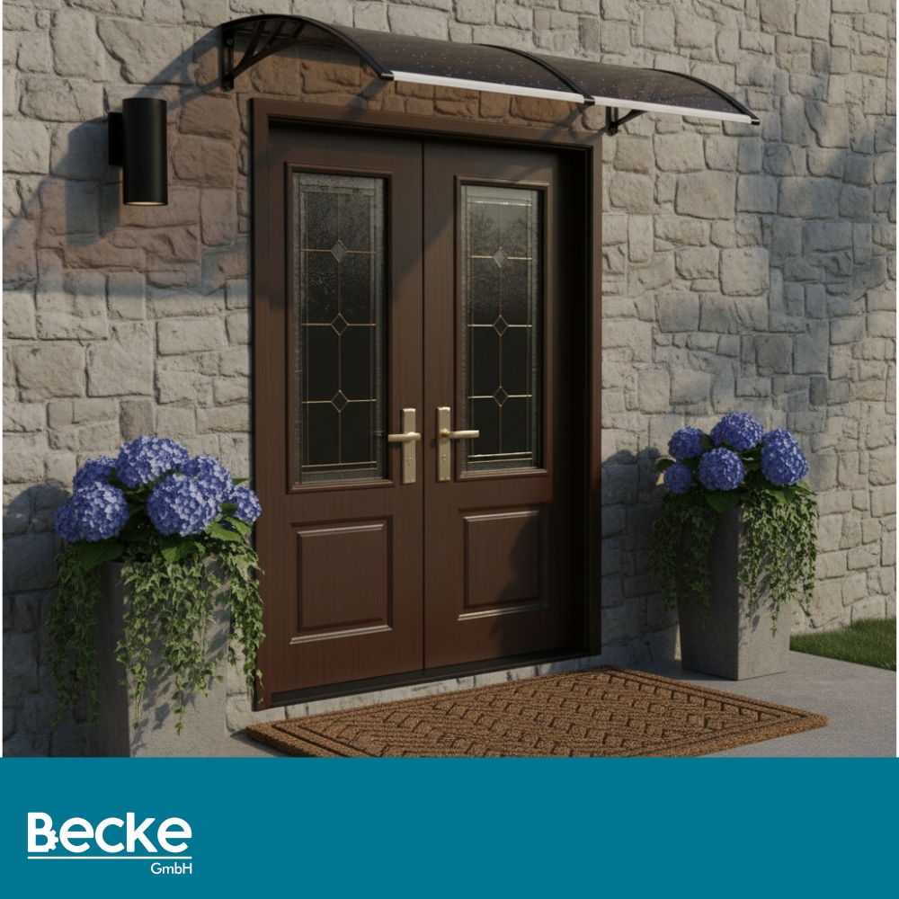 Daszek nad dzrwi wejściowe zadaszenie na balkon okno klimę brązowy 200x100