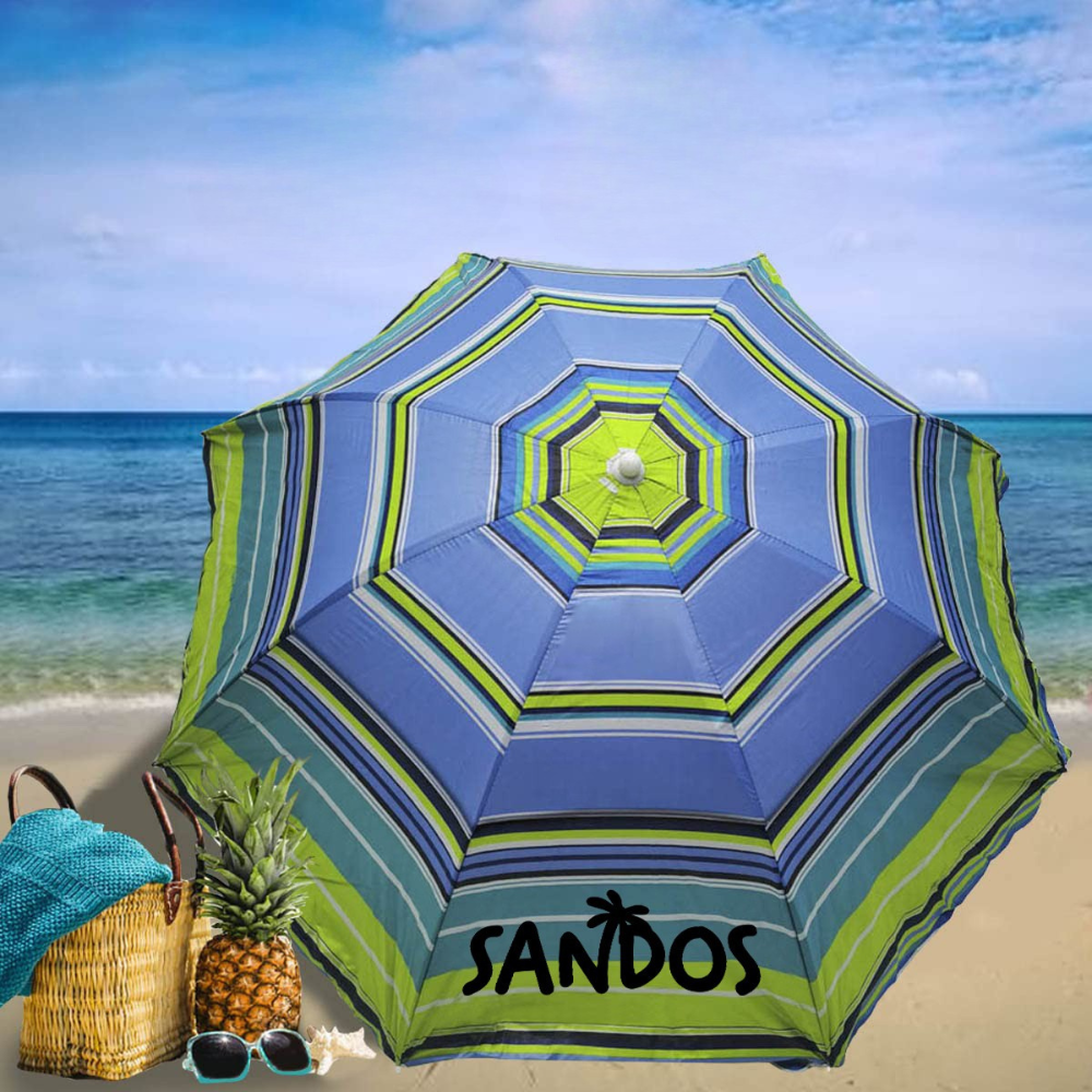 Pruhovaný plážový slunečník