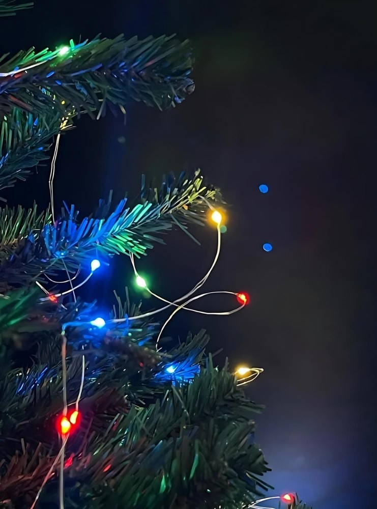 Kurtyna świetlna lampki girlanda anielskie włosie 200LED multikolor