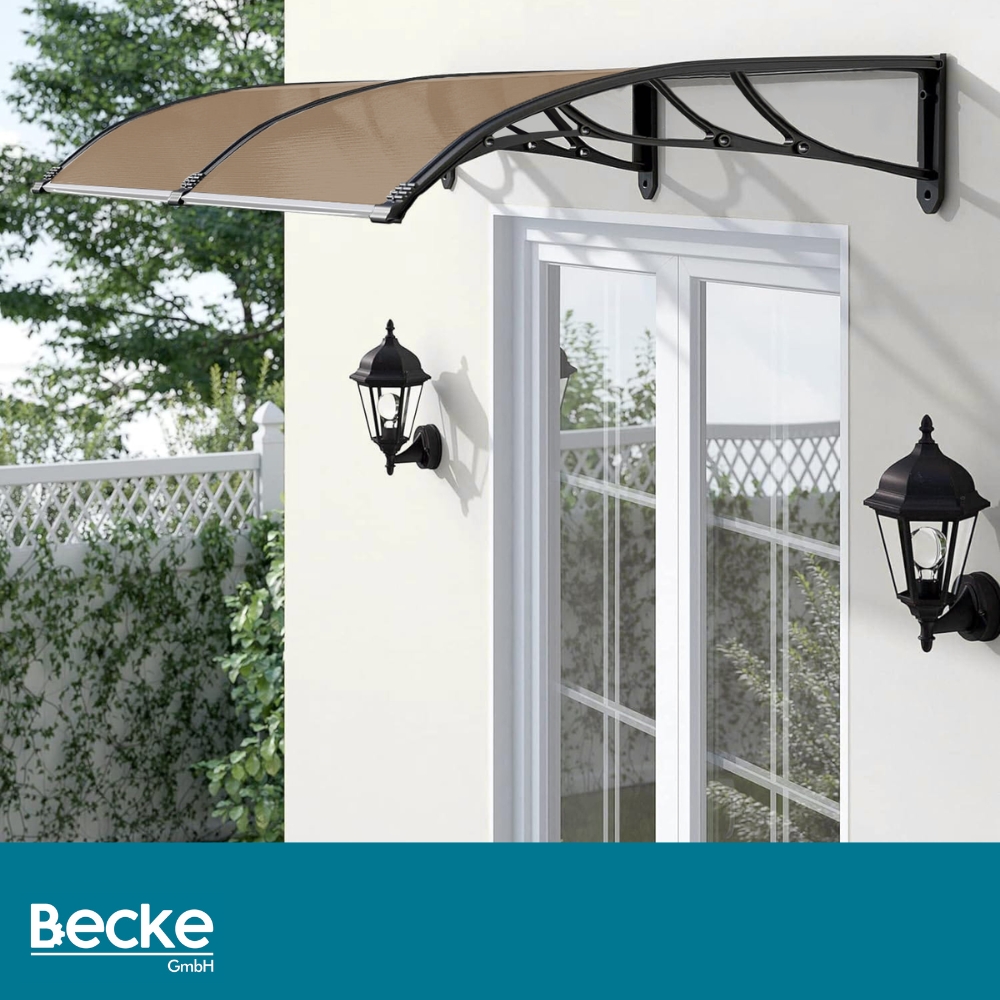 Daszek nad dzrwi wejściowe zadaszenie na balkon okno klimę brązowy 200x100