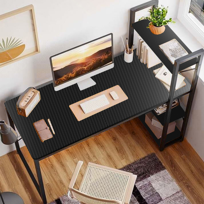 biurko loft z półkami czarne komputerowe biurowe szkolne