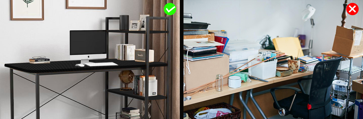 biurko loft z półkami czarne komputerowe biurowe szkolne