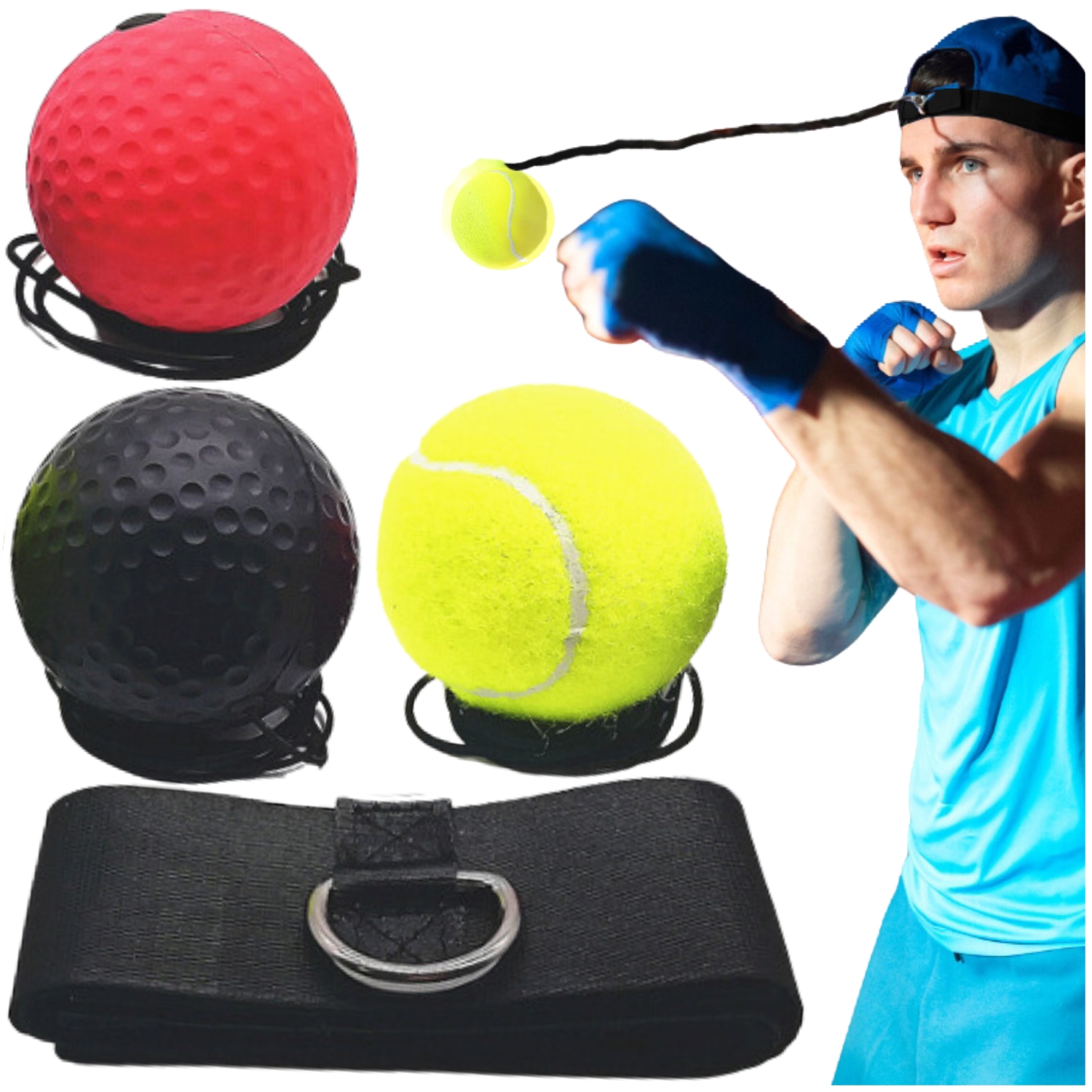 Piłka refleksowa 3 sztuki