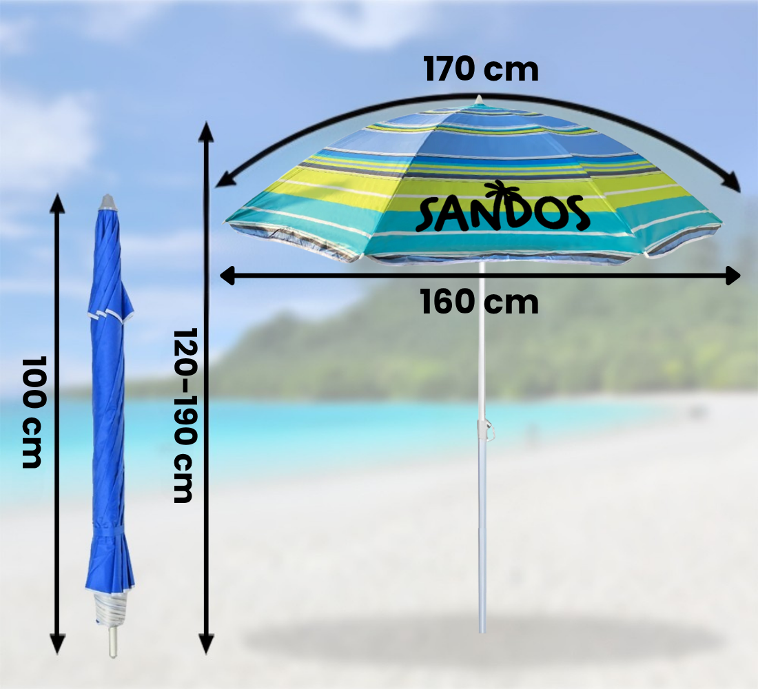 Pruhovaný plážový slunečník