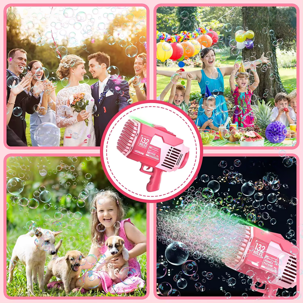 bazooka do baniek różowa