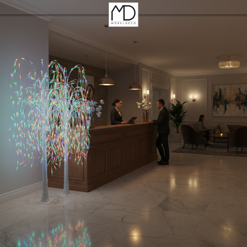 Drzewko świąteczne 140 LED - świecąca wierzba 120 cm wiele kolorów