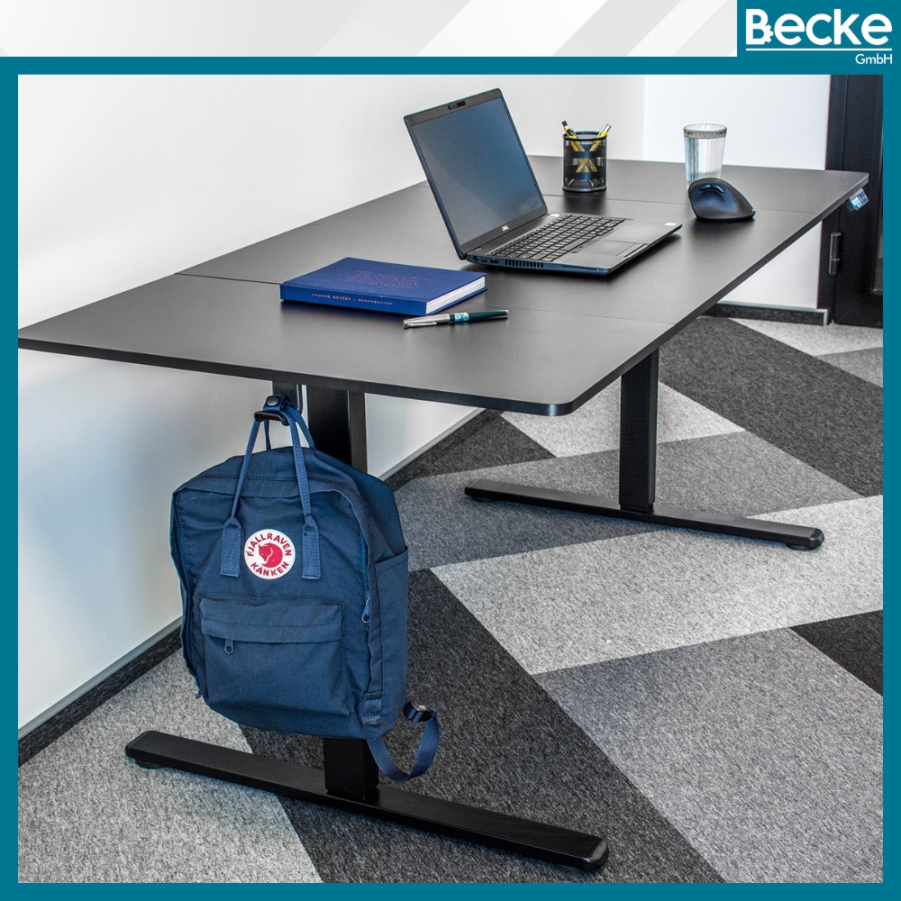 Biurko elektryczne automatyczne regulowane na stojąco 160x80 czarne