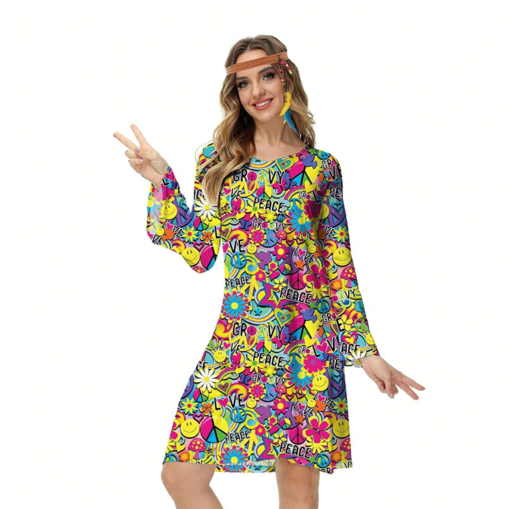 przebranie sukienka hipis