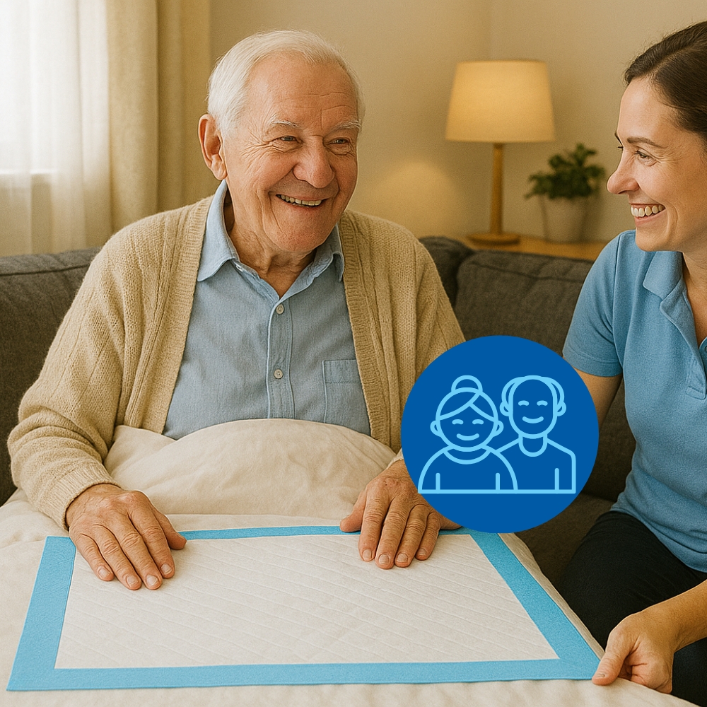 Podkłady higieniczne 60x60 poporodowe do przewijania na łóżko maty chłonne