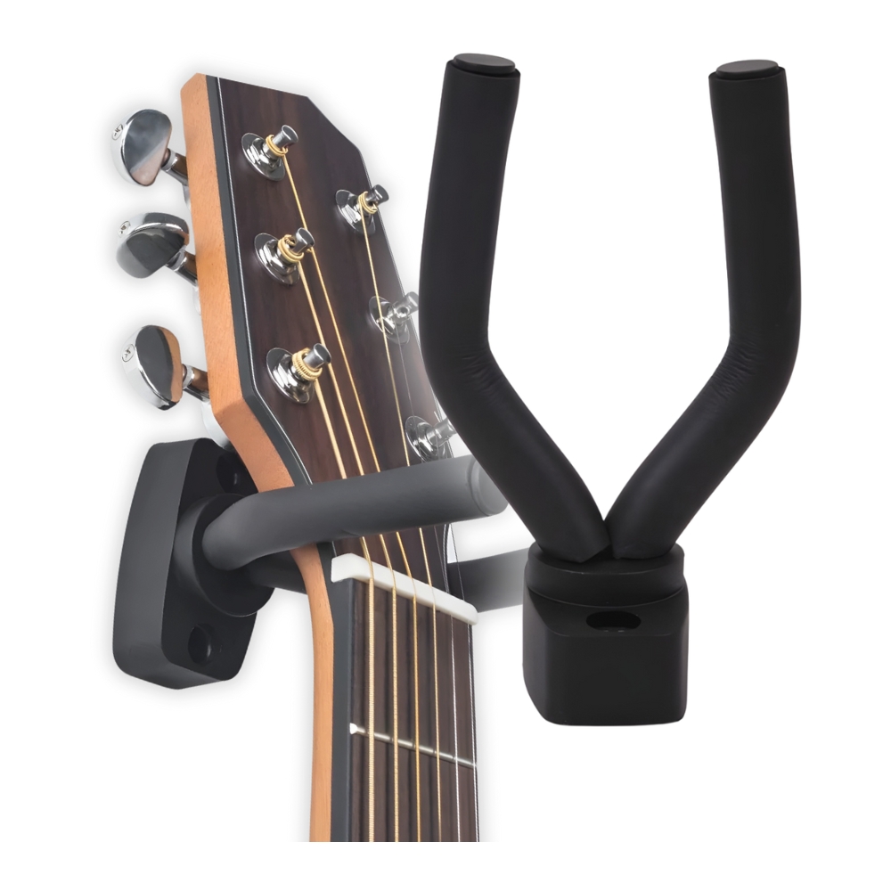 Wieszak gitarowy naścienny czarny uchwyt hak na gitarę HANO