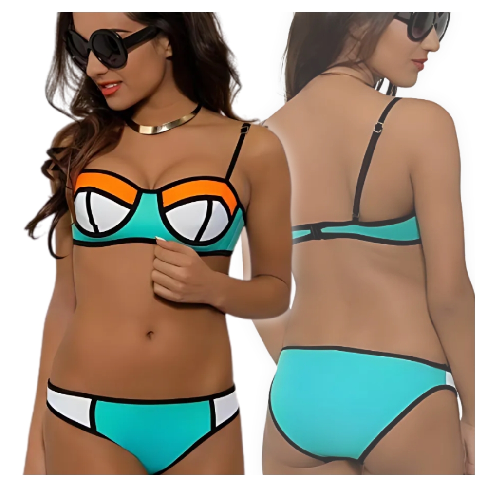 Strój kąpielowy dwuczęściowy M bikini kostium damski push up modelujący