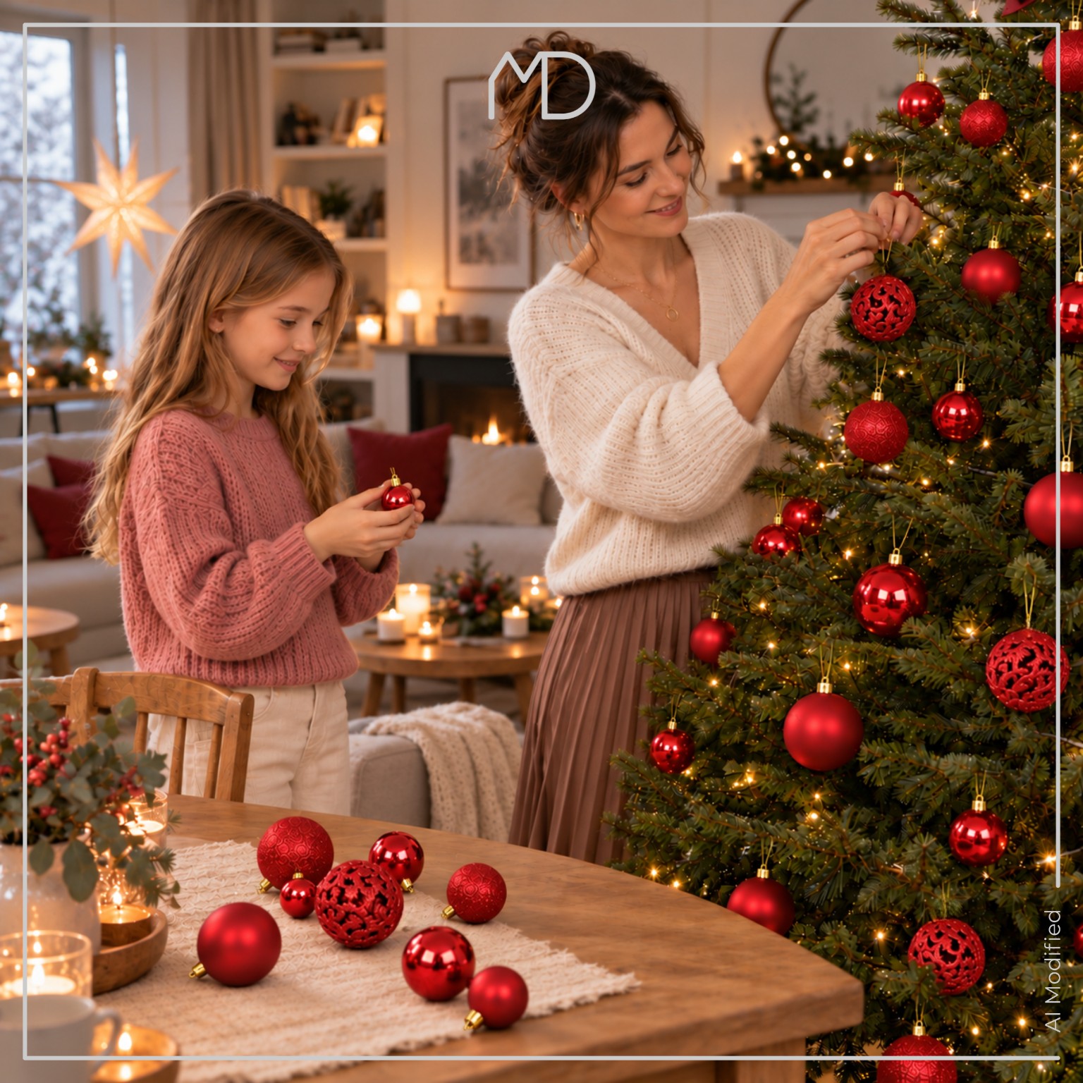 Dekorowanie choinki – bombki czerwone MORE&DECO