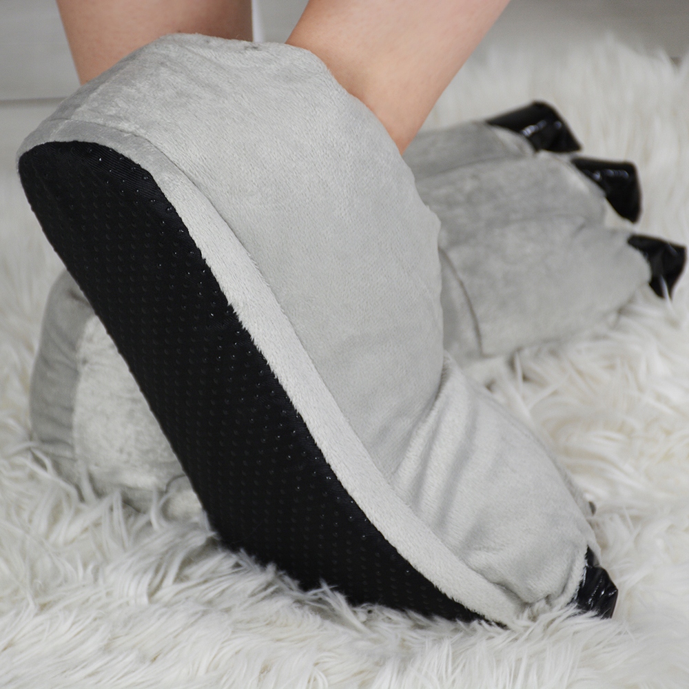 KAPCIE PLUSZOWE SZARE