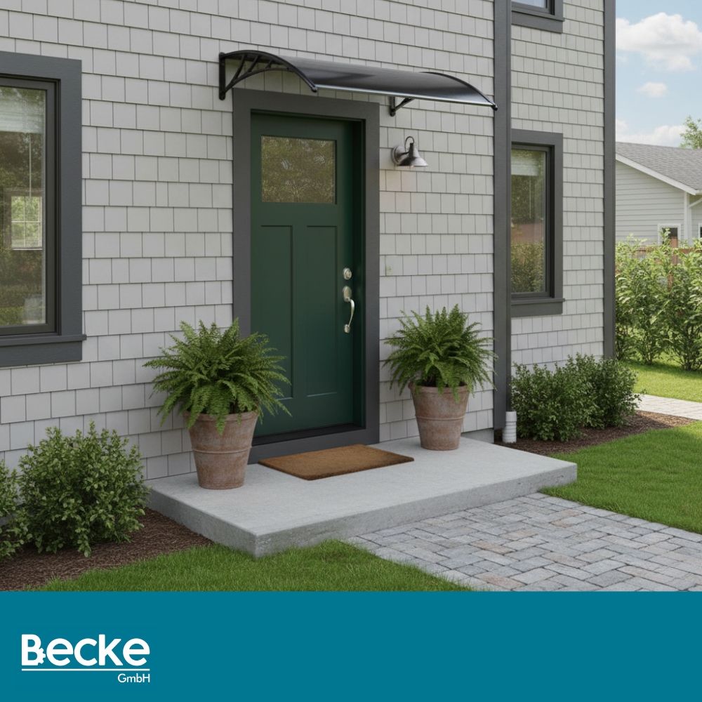 Daszek nad drzwi wejściowe zadaszenie balkon okno poliwęglan szary 150x100