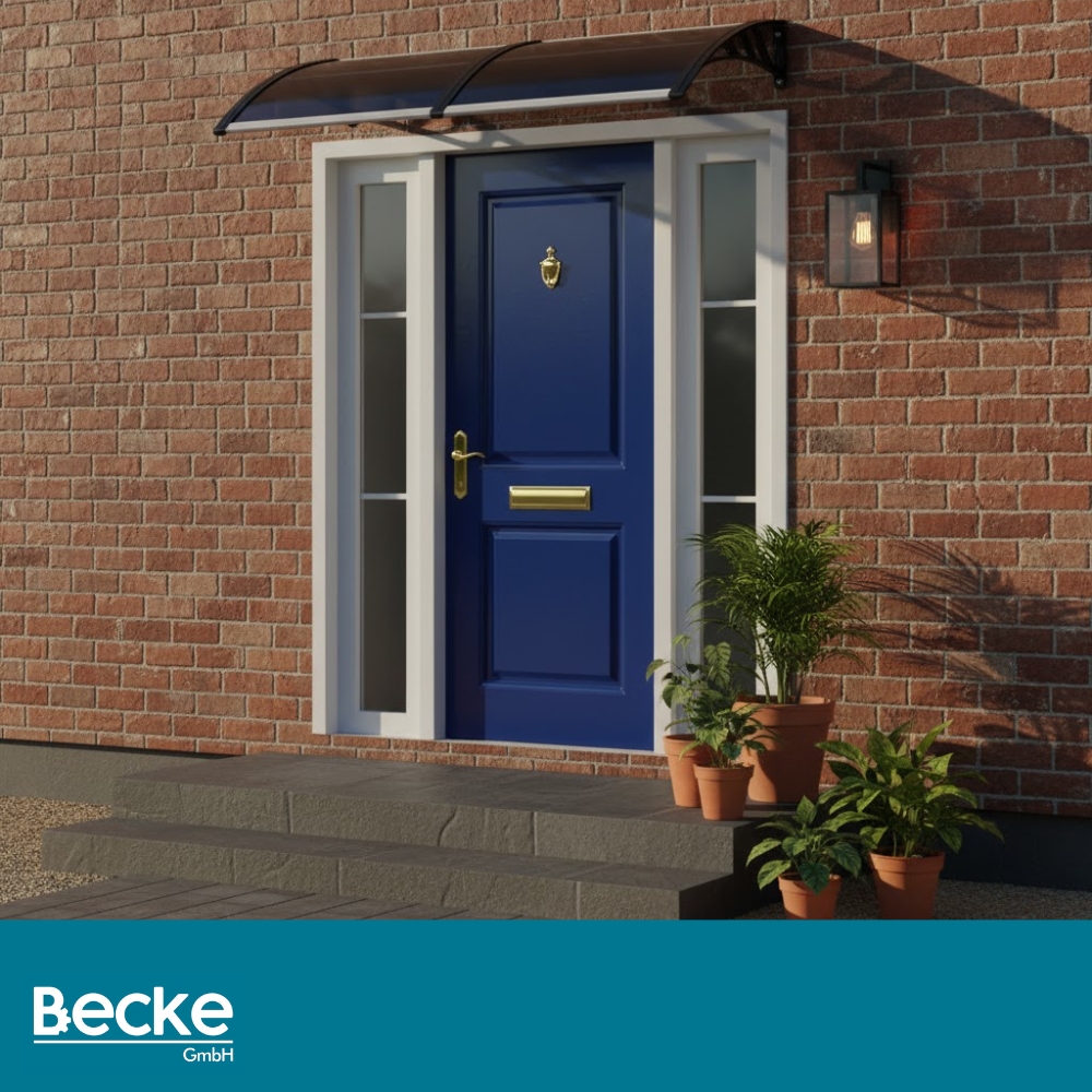 Daszek nad drzwi zadaszenie 200x100 cm szary