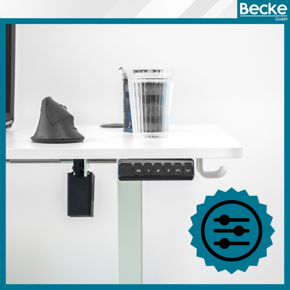 Biurko elektryczne automatyczne regulowane do pracy na stojąco 160x80 białe