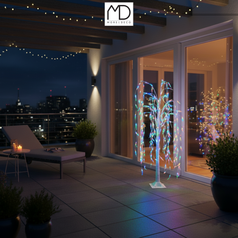 Drzewko świąteczne 140 LED - świecąca wierzba 120 cm wiele kolorów