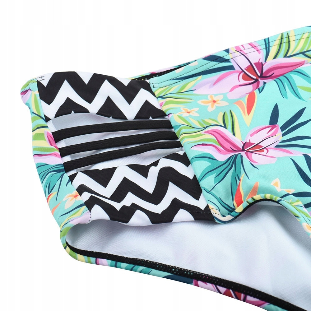 Komplet bikini dwuczęściowe push up wysoki stan strój kąpielowy basen plaża