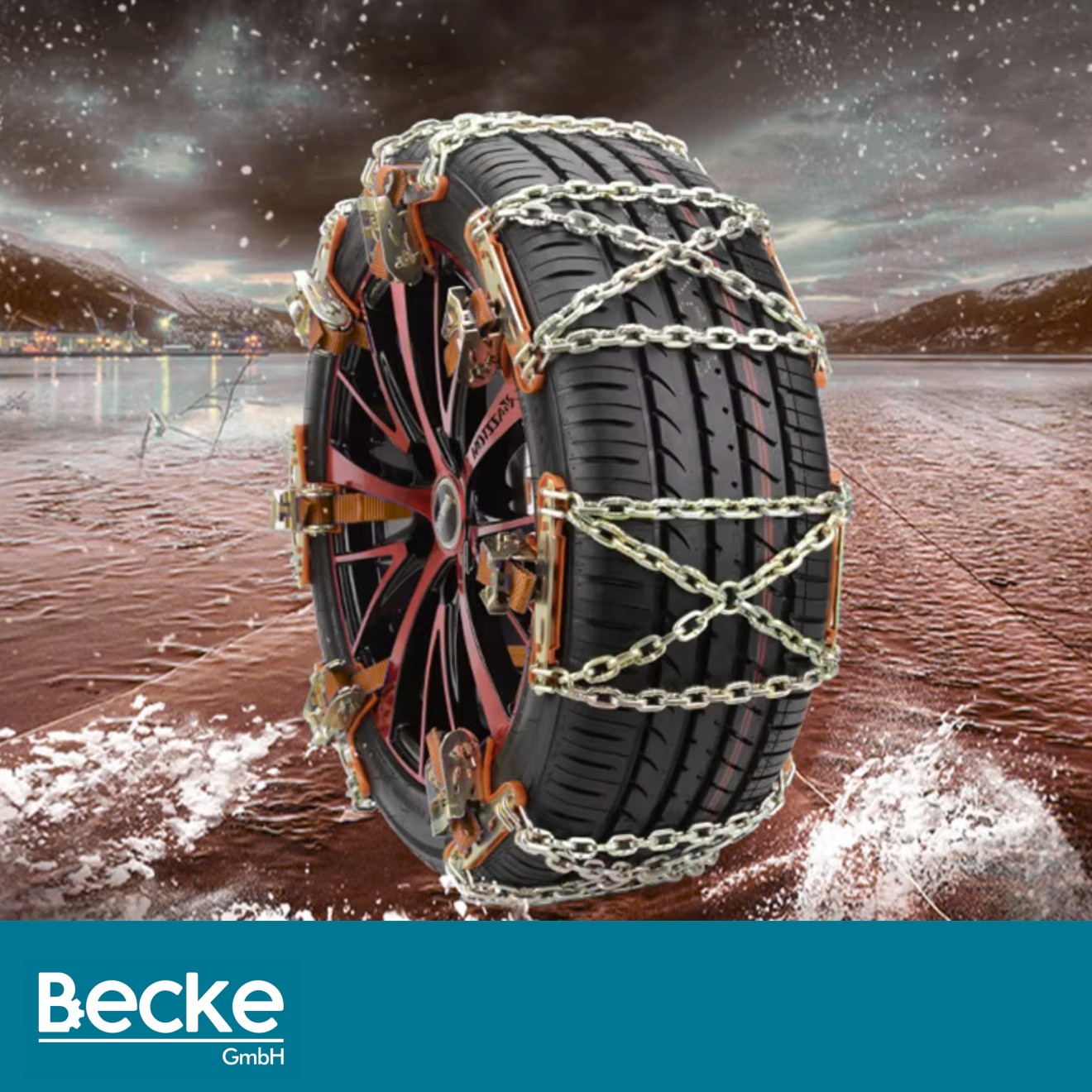 ULTRA MOCNE PROFESJONALNE ŁAŃCUCHY ŚNIEGOWE ZIMOWE 4 SZT. UNIWERSALNE STAL