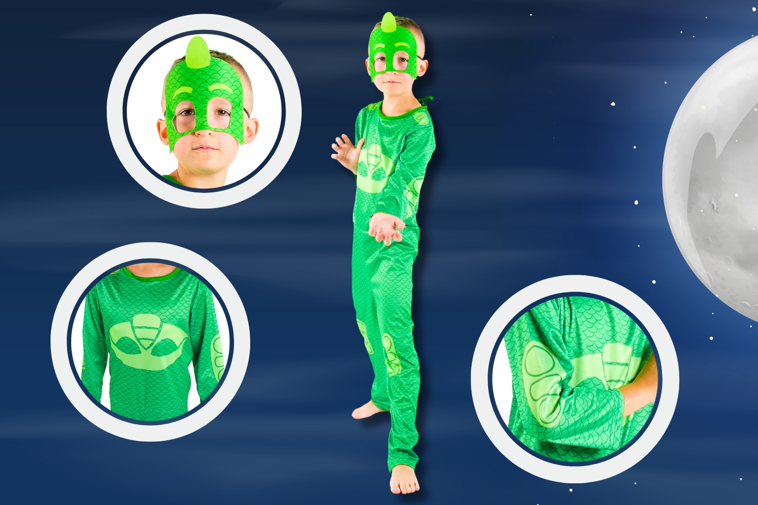 Przebranie kostium Gekson rozmiar 120  Pidżamersi