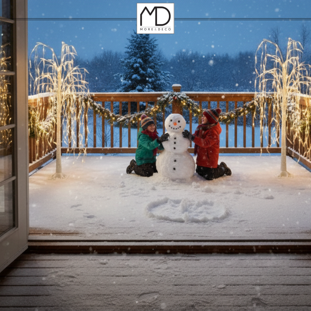 Drzewko świąteczne 140 LED - świecąca wierzba 120 cm ciepła biała