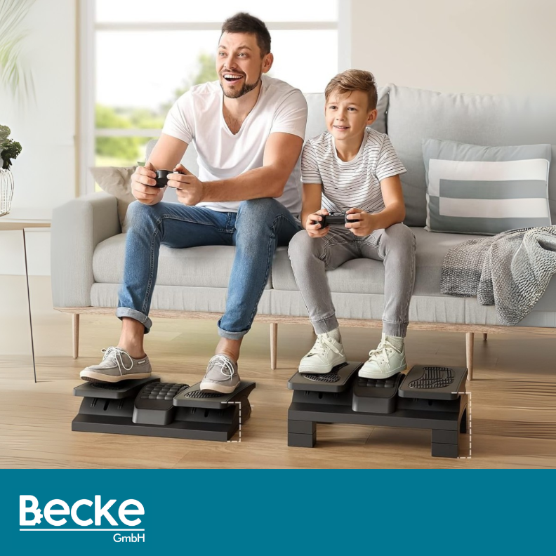 Podnóżek biurowy ergonomiczny niezależna regulacja pod biurko stopy masażer