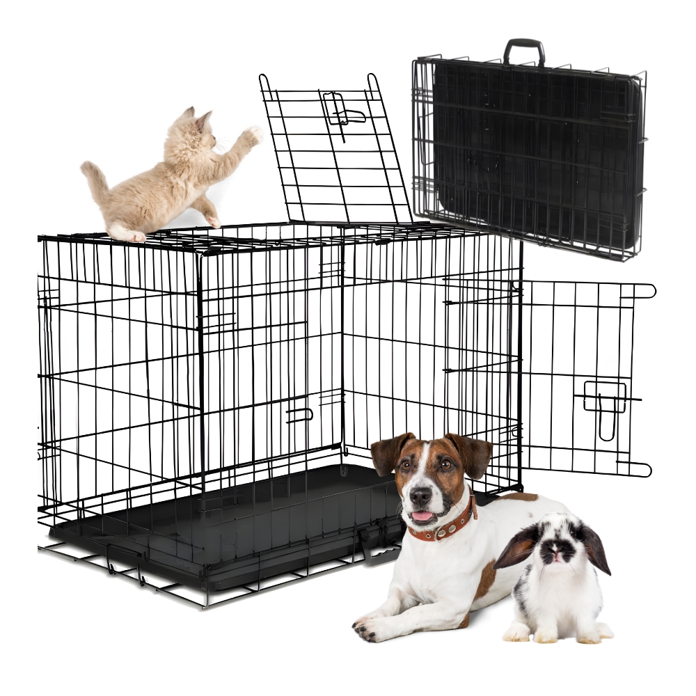 Klatka dla psa 77x57x48cm L kojec transporter dla średnich ras do 18 kg