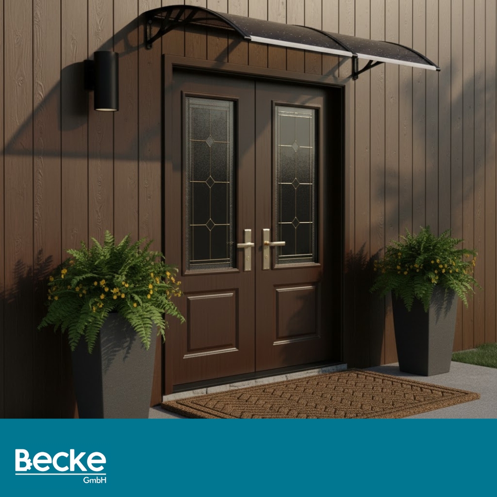 Daszek nad dzrwi wejściowe zadaszenie na balkon okno klimę brązowy 200x100