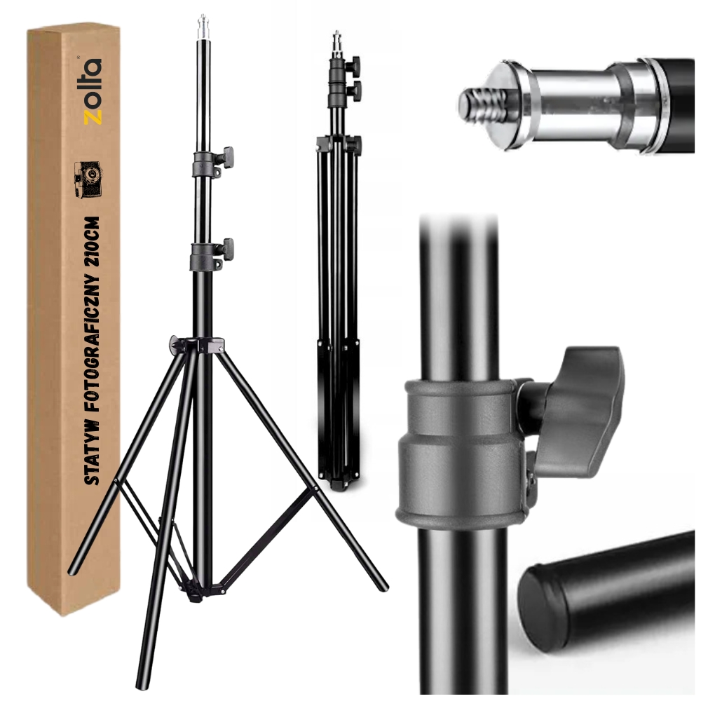 Statyw stojak oświetleniowy lampy studyjny fotograficzny składany 2,1m 15kg