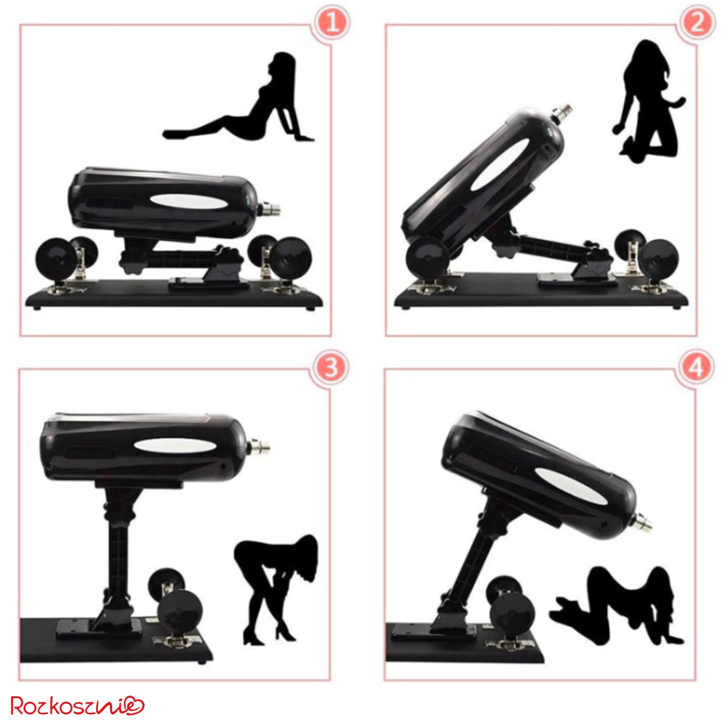 Sex maszyna wibrator dildo zestaw do seksu wymienne końcówki masturbacja