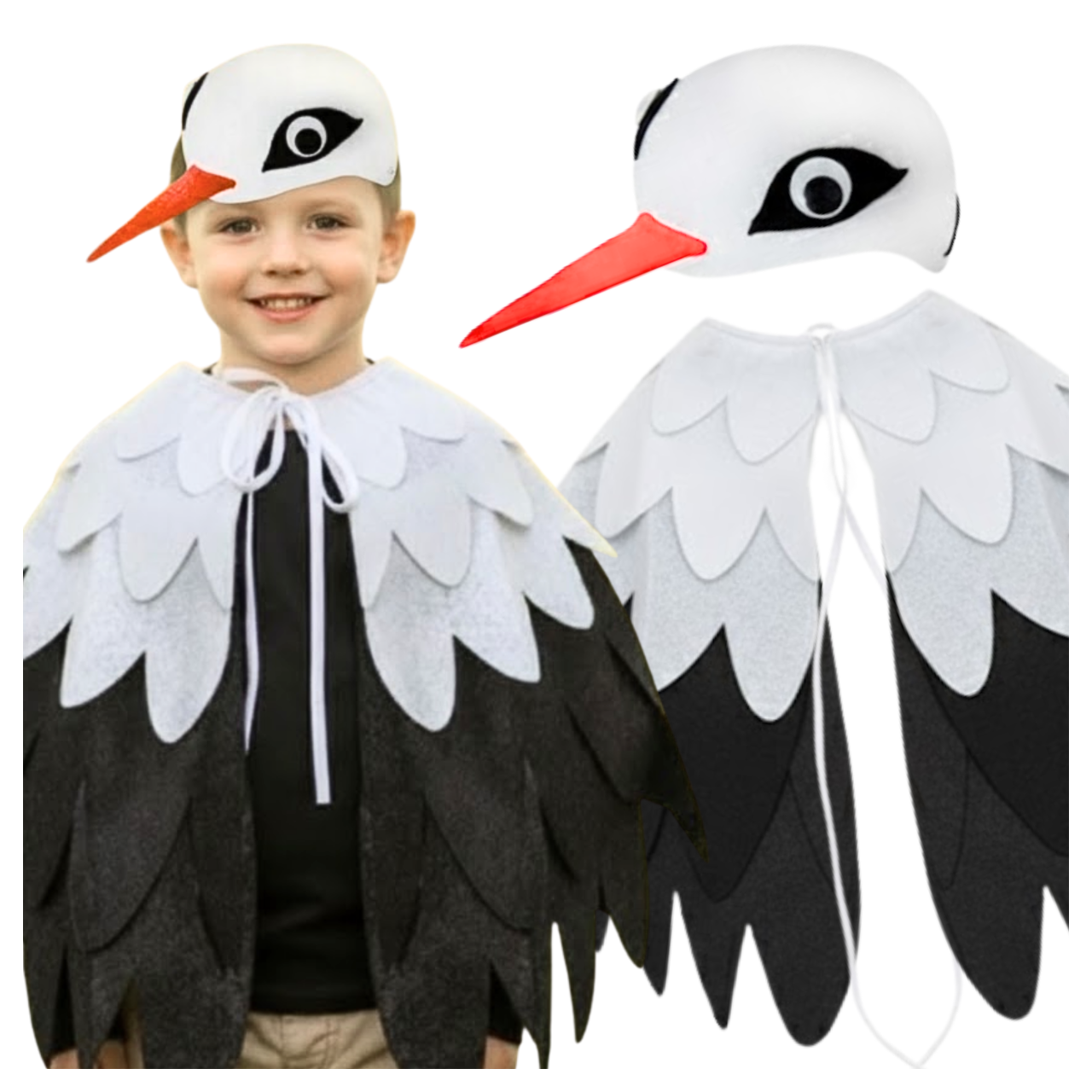 strój bociana dla dzieci kostium dzień wiosny