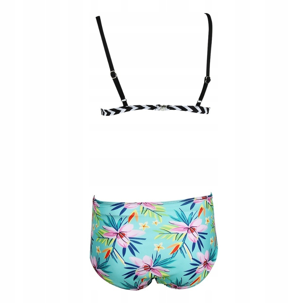 Komplet bikini dwuczęściowe push up wysoki stan strój kąpielowy basen plaża