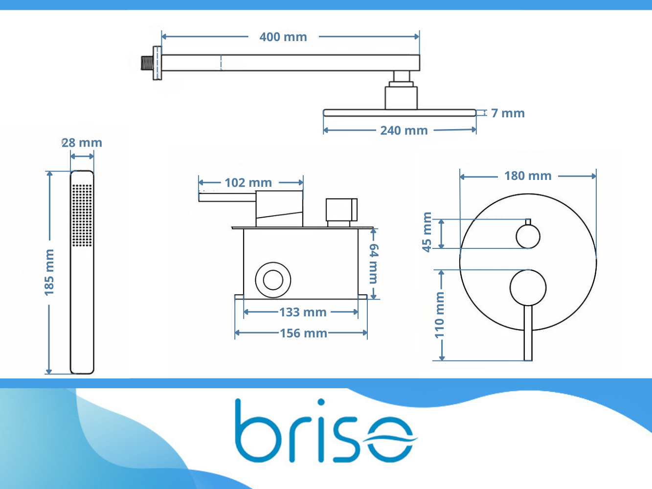 Bateria wannowo prysznicowa - czarna