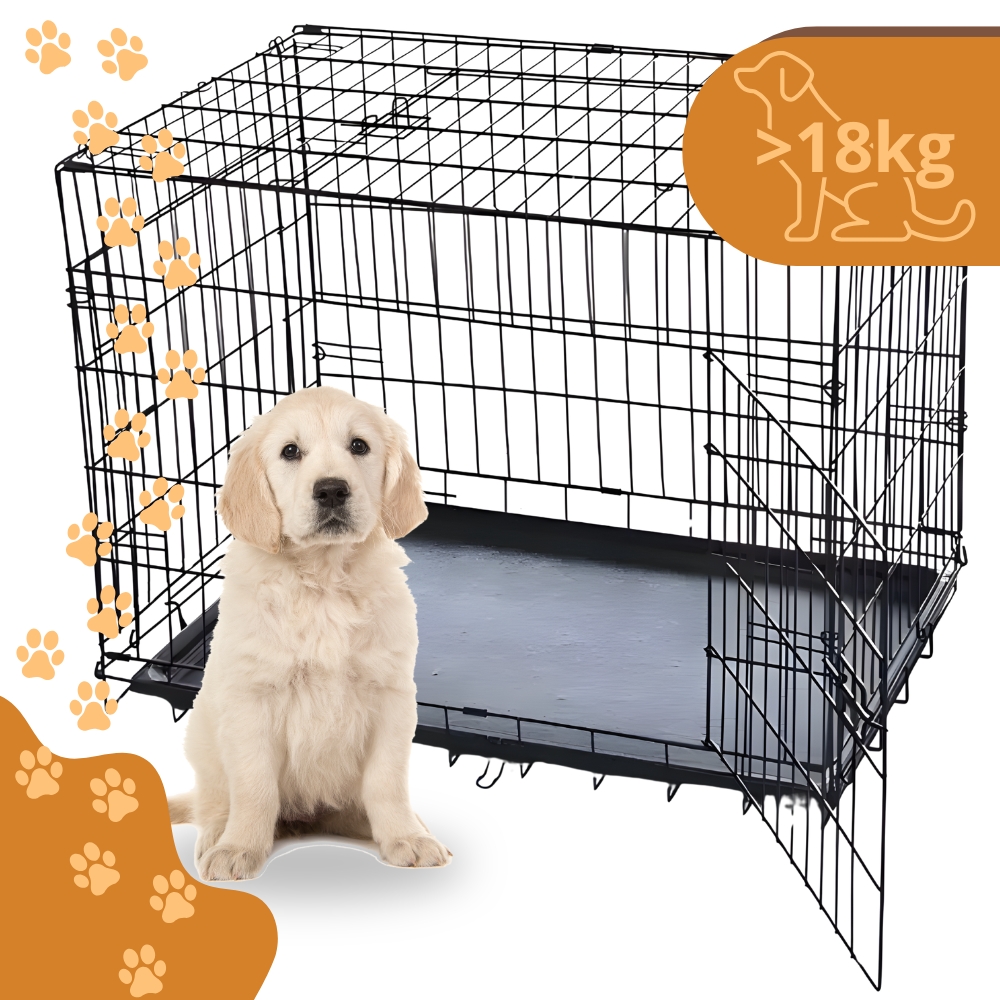 Klatka dla psa 77x57x48cm L kojec transporter dla średnich ras do 18 kg