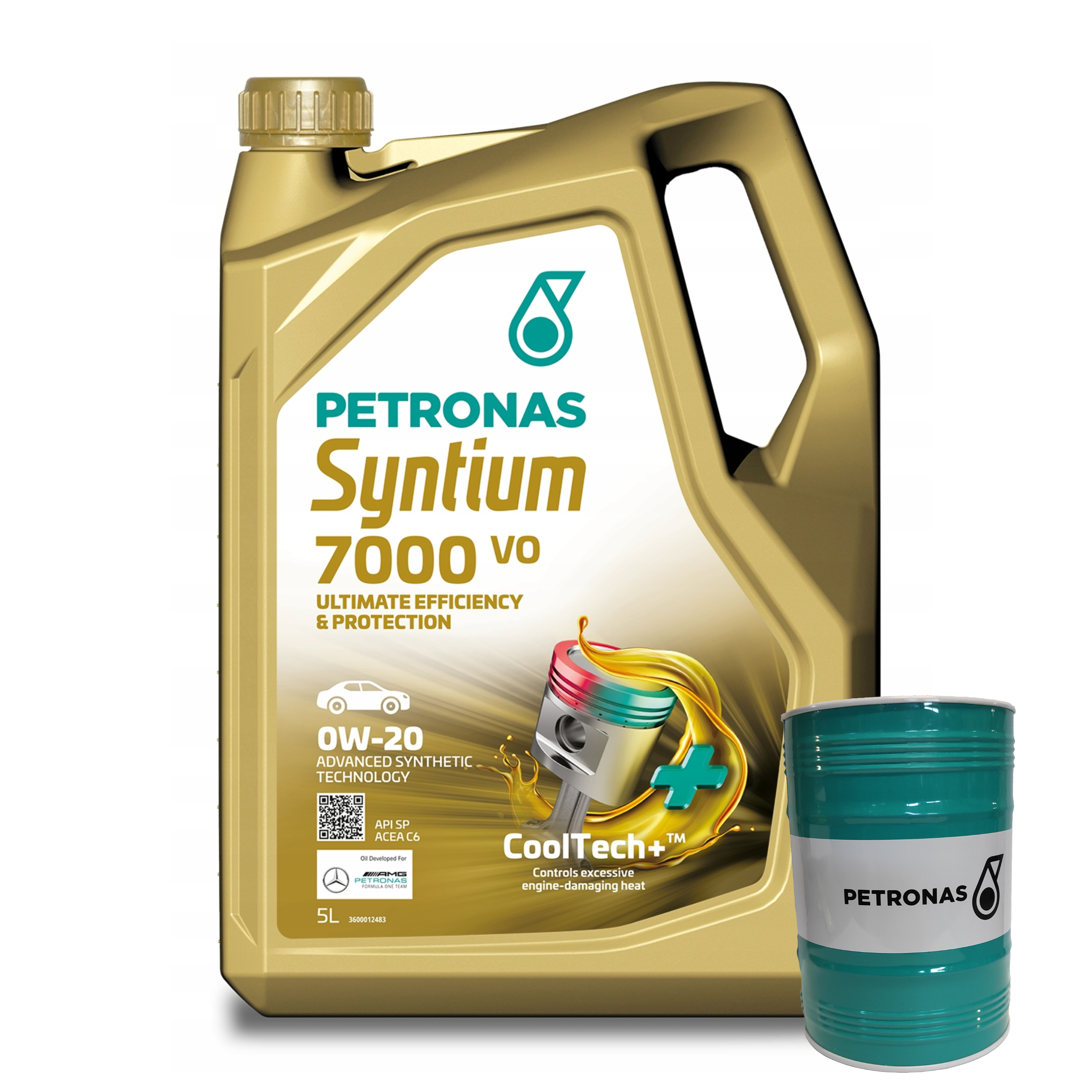 Olej Silnikowy PETRONAS Syntium 7000 VO ACEA C6 0W-20 5L + Skarbonka GRATIS