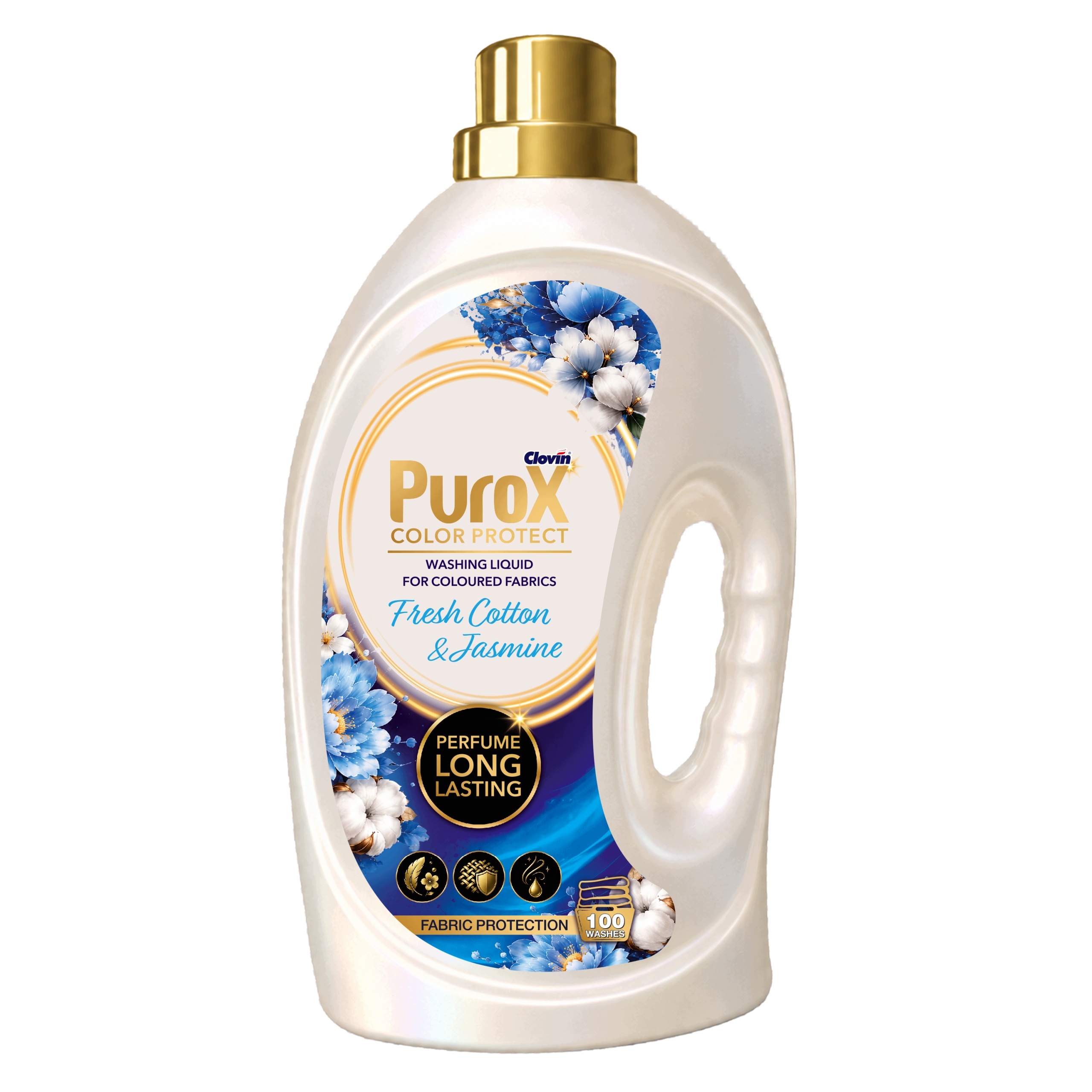 Purox Złota Linia płyn do prania Fresh Cotton & Jasmine 3 l