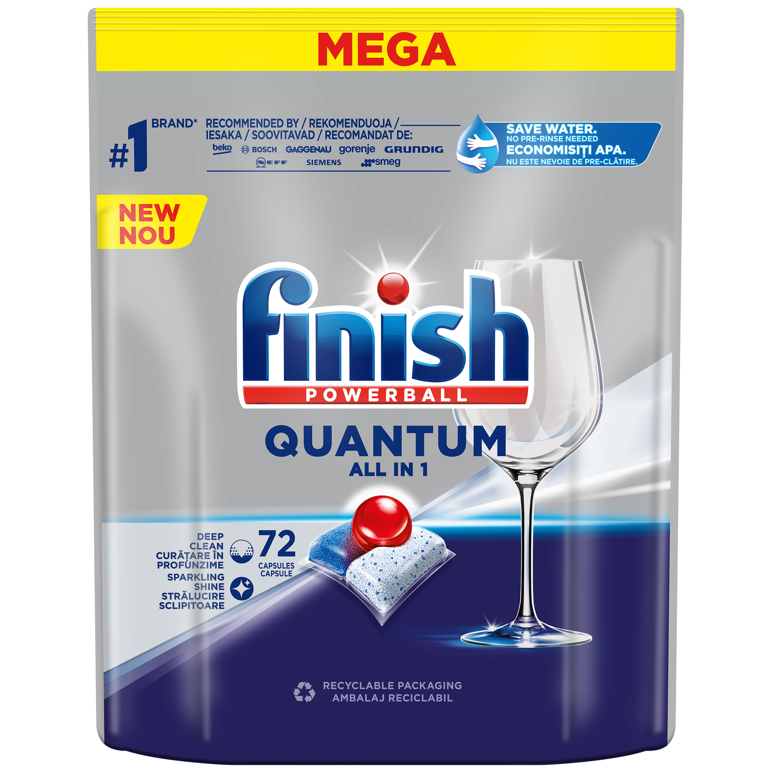004904 Finish Kapsułki do Zmywarki Quantum All-in-1 72 Fresh