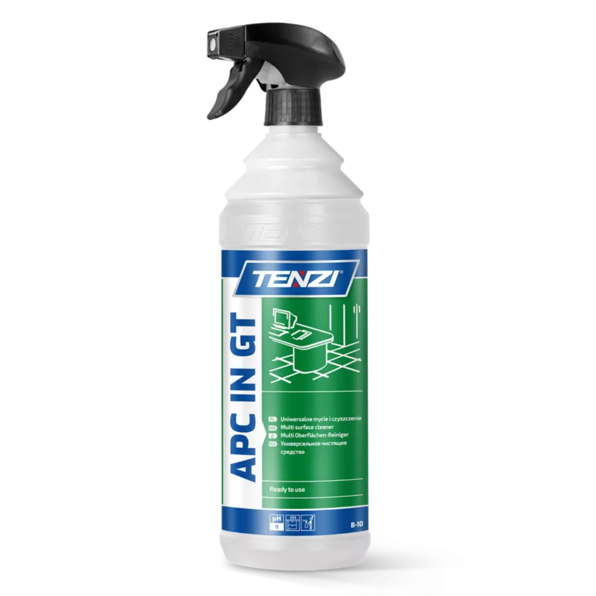 TENZI APC IN GT PŁYN DO CZYSZCZENIA SKÓRY PLASTIKU LAMINATÓW TAPICEREK 1L