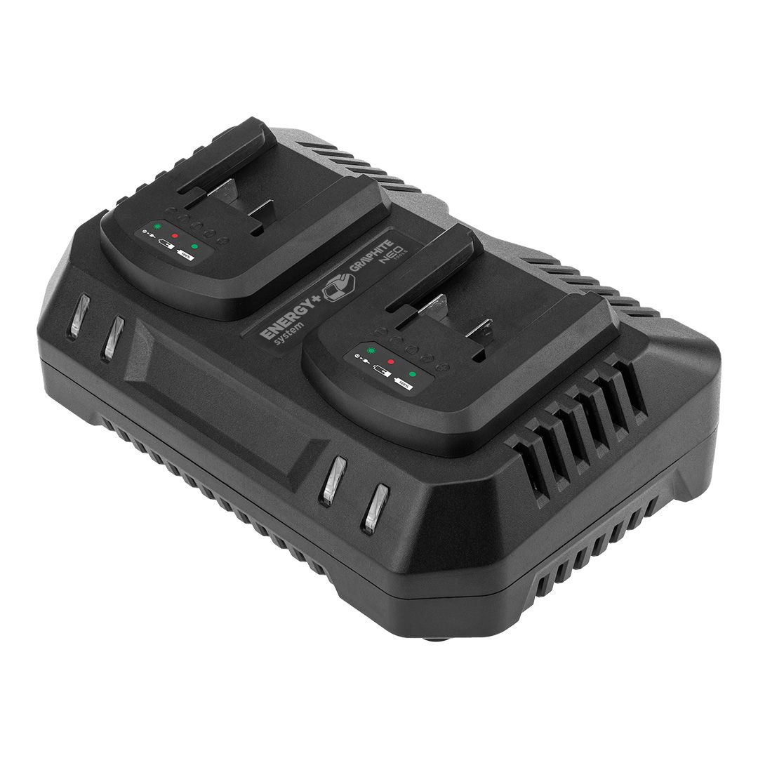 GRAPHITE NEO Tools 58G085-1 Ładowarka podwójna do akumulatorów Energy+