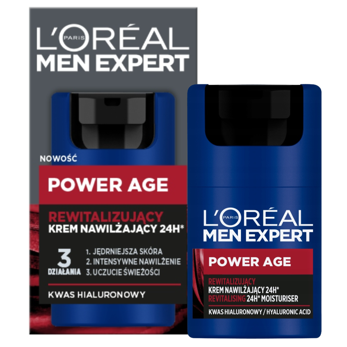 L’Oréal Paris Men Expert Power Age Rewitalizujący Krem Nawilżający 24h 50ml