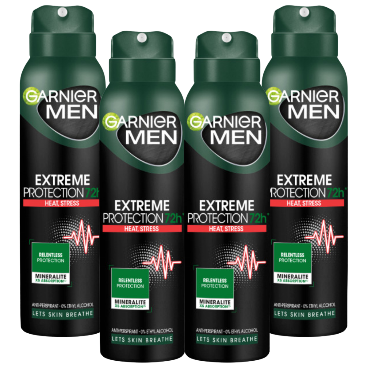 Garnier Men Extreme Protection 72h Antyperspirant spray 4x150ml