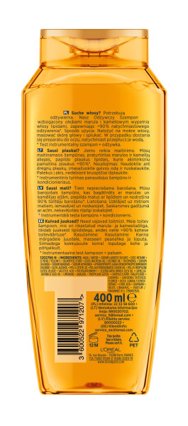 L’Oréal Elseve Moc Olejków Odżywczy Szampon do Włosów Suchych 400ml
