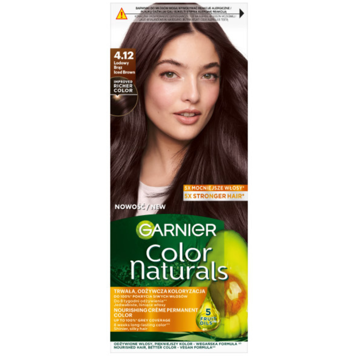 Garnier Color Naturals Farba do włosów 4.12 Lodowy Brąz