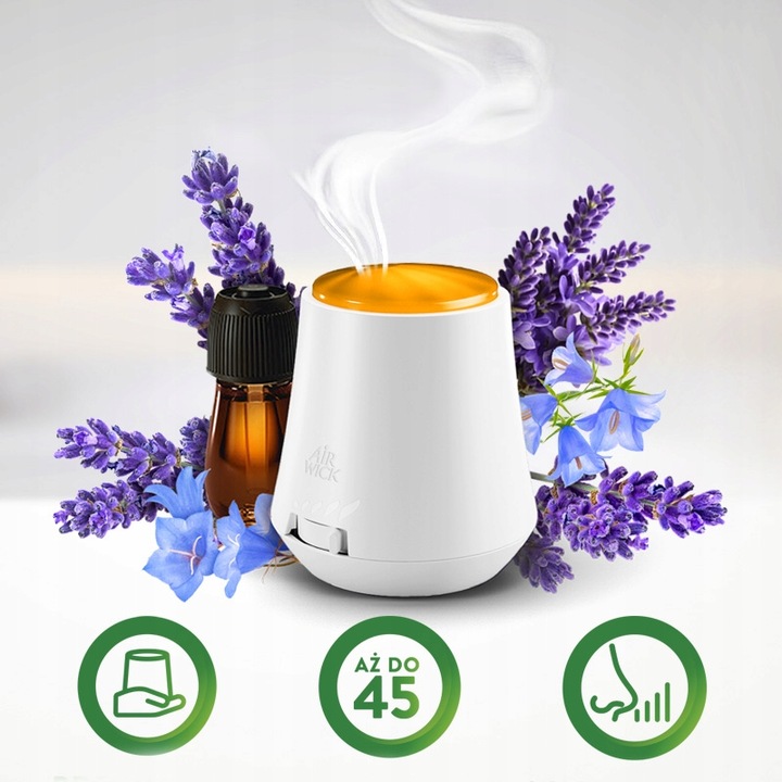 Air Wick Aromatyczna Mgiełka Komplet Świeże Pranie Biała Orchidea +Wkład