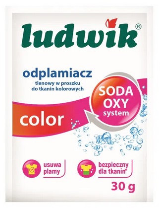 LUDWIK – preparaty do prania Odplamiacz tlenowy do tkanin kolorowych 30 g