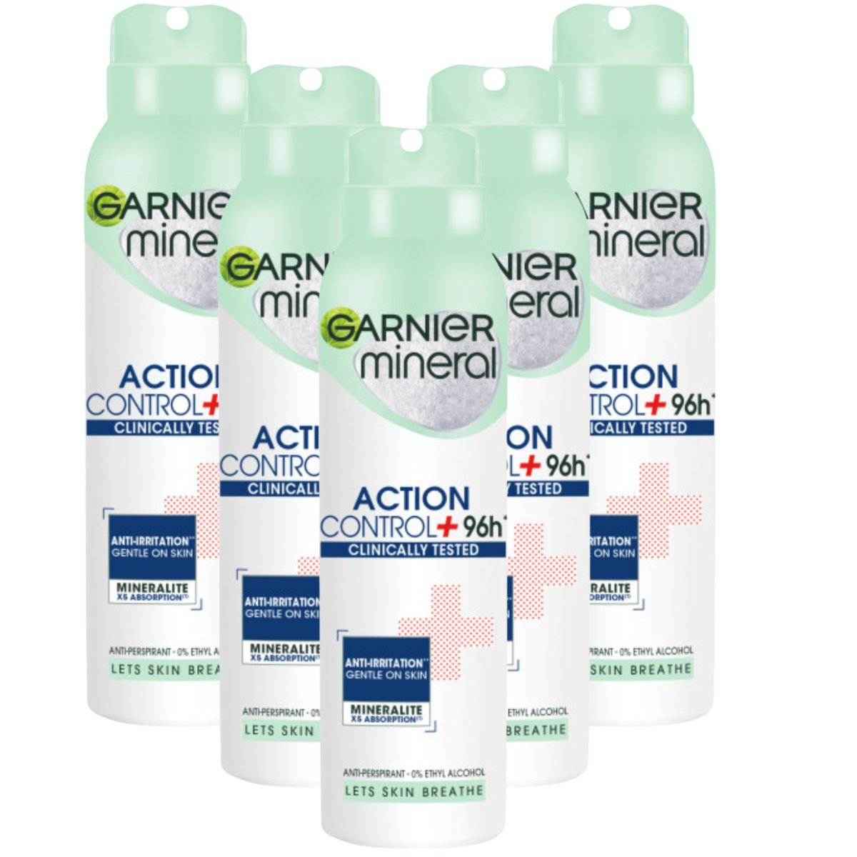 Garnier Mineral Action Control+ antyperspirant w sprayu 5x150ml 96h
